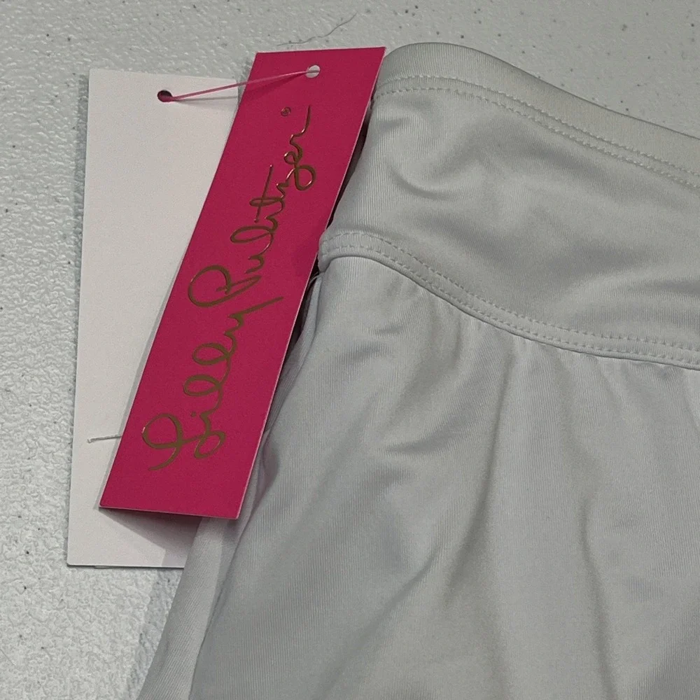 Lilly Pulitzer Swimsuit Skort White Kelland Skirted Bottom 12 Neutral Vacation